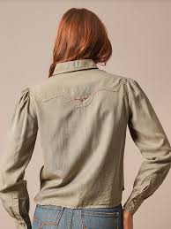 Kimes Ranch Women's Cece Moss Cropped Long Sleeve Pearl Snap Western Shirt