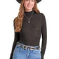 Rock & Roll Denim LUREX MESH Mockneck Top #BW22T09407