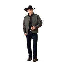 Ariat Men's Logo Beluga Grey Softshell Jacket 10079579