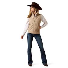 Ariat Concealed Carry Ladies Faded Leopard Logo Softshell Print Vest 10079585