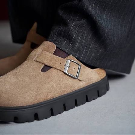 BIRKENSTOCK PAPILLIO BOSTON PAP CHUNKY GRAY TAUPE