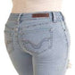 ROCK & ROLL DENIM High Rise Light Wash Distressed Bootcut Jeans