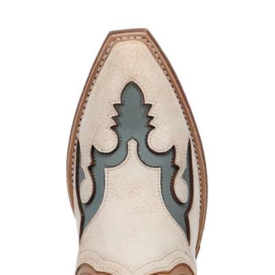 Laredo Ladies Honky-Tonk Halo Off White Leather Western Boot
