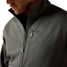 Ariat Men's Logo Beluga Grey Softshell Jacket 10079579