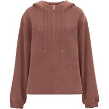 Hooey Women's Cowgirl Corduroy 1/4 Zip Hoody Maroon