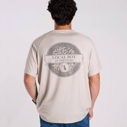 LOCAL BOY MEN'S Heather Blend Long Live Locals Badge Short Sleeve T-Shirt