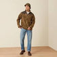 ARIAT Basis Camo Quarter Zip Fleece Pullover-SAVANNAH TAN CAMO