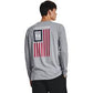 Under Armour Mens Freedom Flag Long Sleeve Steel Medium Heather/Academy