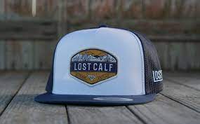 LOST CALF FLAT DESERT NAVY/WHITE HAT