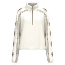 Hooey Women's Mia Fleece Crop Pullover Cream