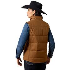 Ariat Ladies CONCEALED CARRY Dachshund Grizzly Quilted Vest 10079655