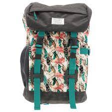 HOOEY "TOPPER" BACKPACK TURQUOISE/WHITE AZTEC PATTERN W/CHARCOAL & TURQUOISE
