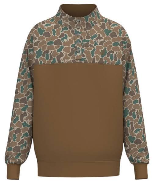 Hooey Men's Brown & Camo Stevie 1/4 Snap Pullover