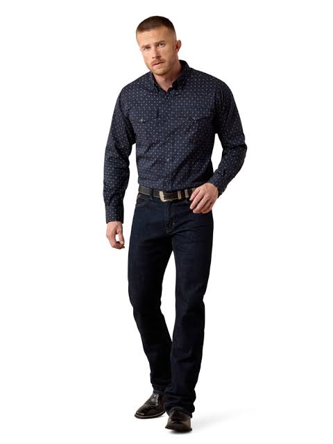Ariat Men's Everything Night Sky Geo Print Shirt