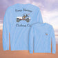 PIMP SHRIMP Long Sleeve Pocketed T-Shirts-AZURE