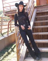 Cruel Girl Denim Women's Black Burnout Mesh Mock Neck Long Sleeve Top CTK7485006
