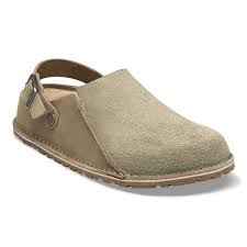 BIRKENSTOCK Lutry Premium Split Shearling-GRAY TAUPE SUEDE