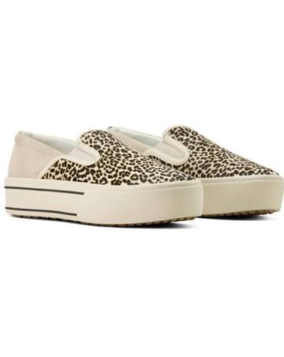 Ariat Ladies Skylar Cream Cheetah Hair On Slip On Shoe
