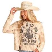 ROCK & ROLL Tie-Dye Graphic Pullover