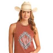 ROCK & ROLL WOMENS Cactus Graphic Tank