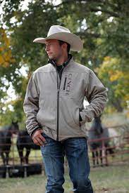 Cinch Men's Stone Brown Bonded Zip Jacket MWJ1567014