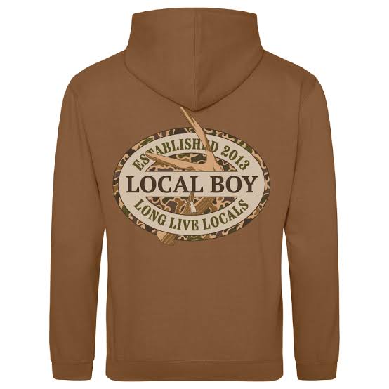 Local Boy Youth Brushwood Hoodie Old School Antler Oval