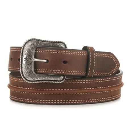 Ariat Men's Medium Brown Center Cord Western Belt