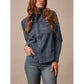 Kimes Ranch Women’s Frankie Denim Shirt – Indigo Stripe