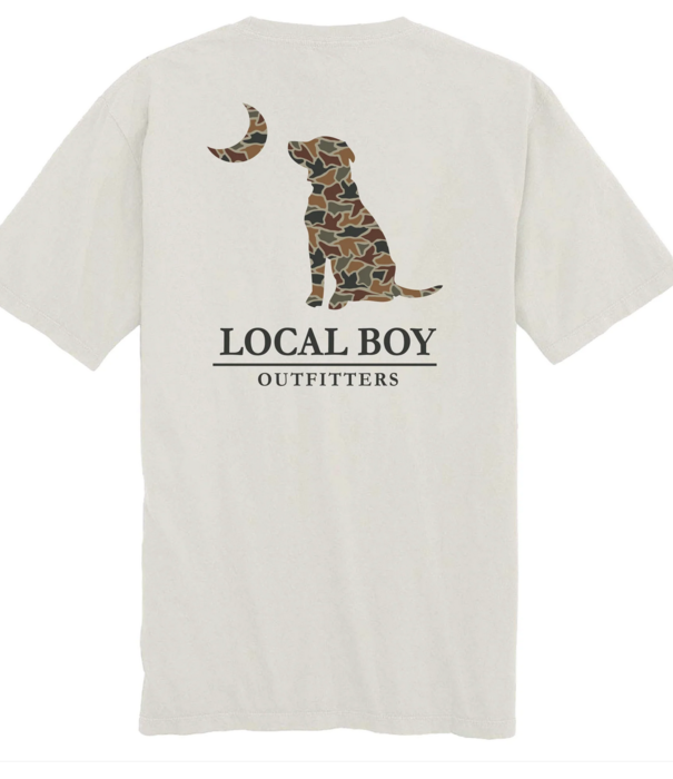LOCAL BOY DUCK CAMO DOG & MOON T-SHIRT