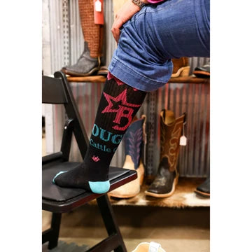 LUCKY CHUCK Bougie Cattle Co. Midnight Highland Performance Boot Socks