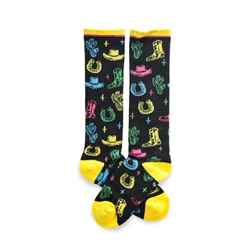 LUCKY CHUCK NEON WRANGLER BOOT SOCKS