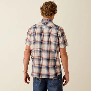 Ariat Men's Retro Haines Fitted Shirt-WHITE PLAID