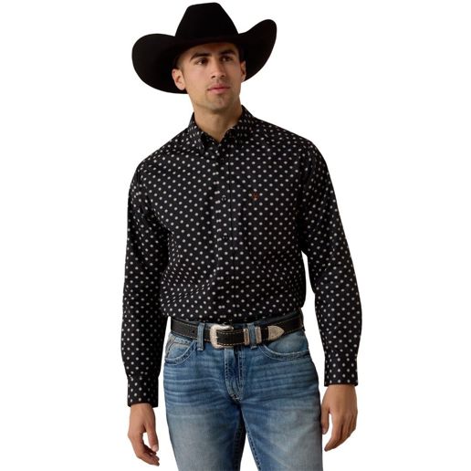 Ariat Men's Larsen Classic Fit Shirt Black Geo Print