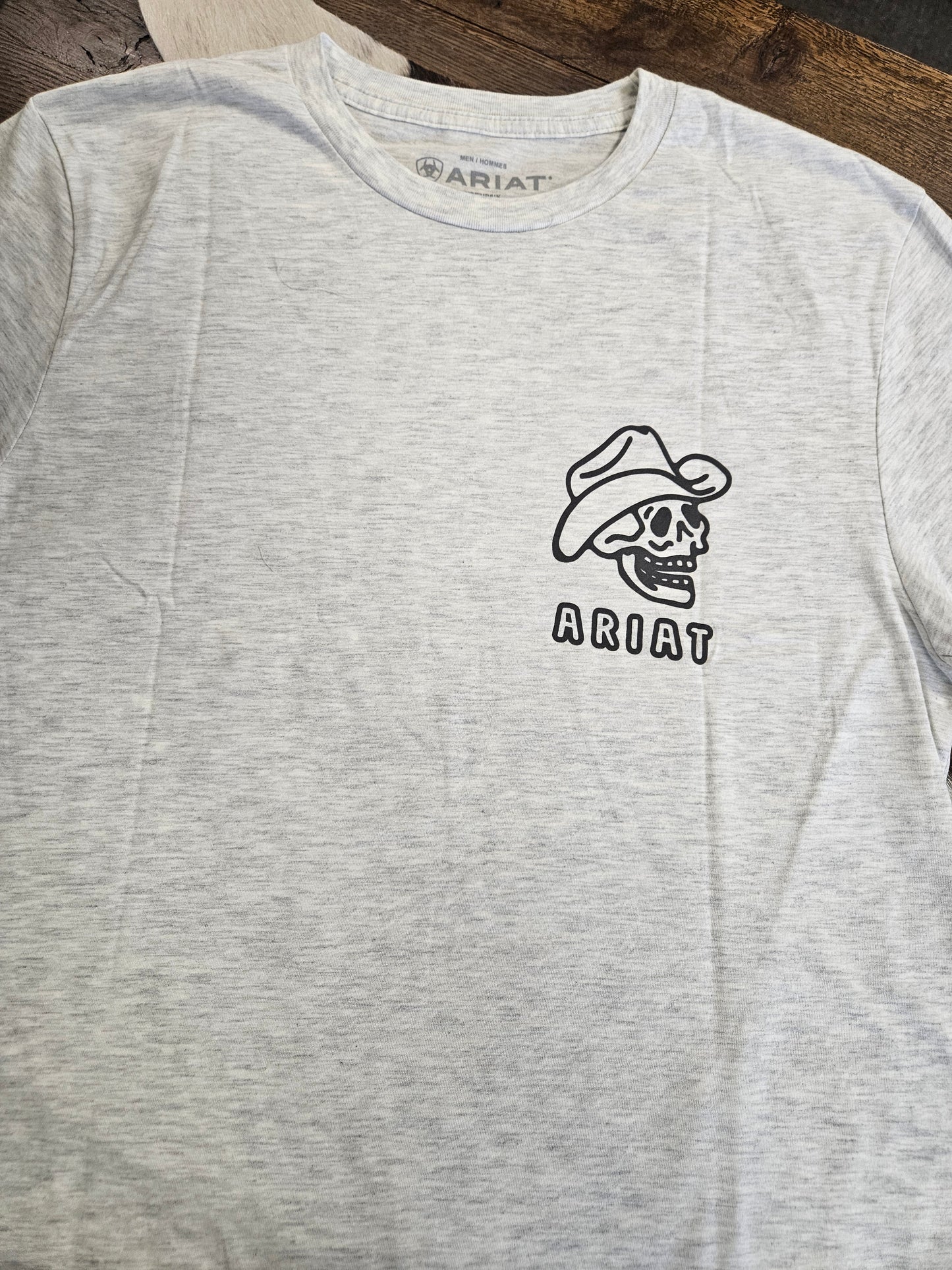 Ariat Mens Drinking Buddies SS T-Shirt Oatmeal Heather