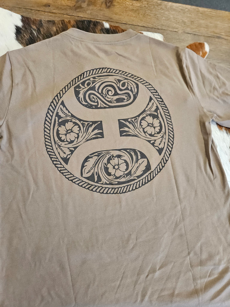 HOOEY WOMENS CONCHO SHITAKE BROWN TSHIRT