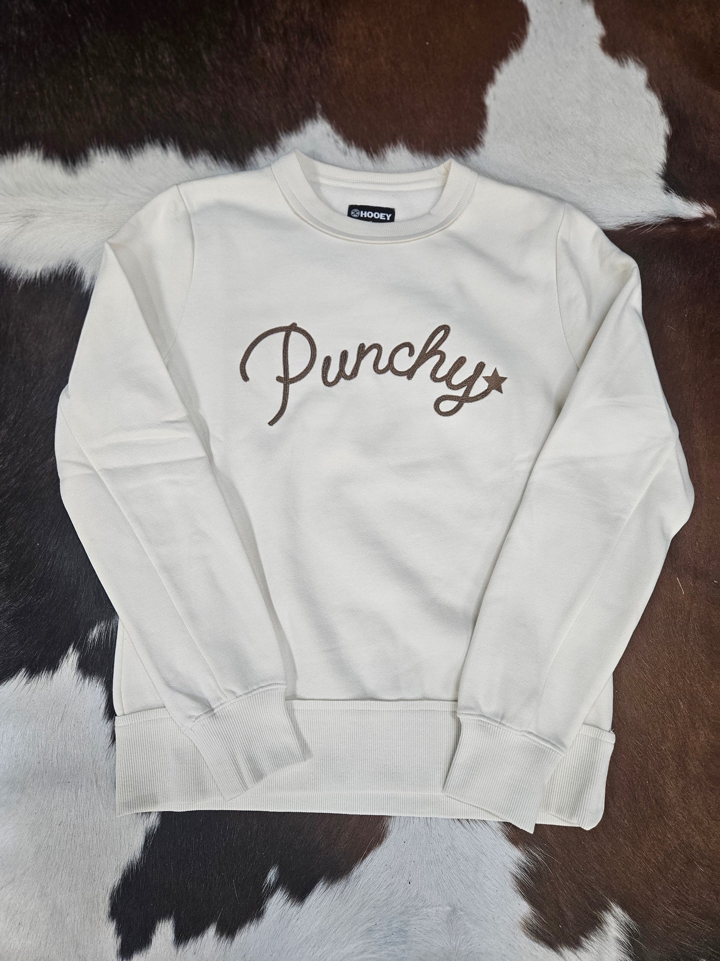 HOOEY WOMENS STALLION CREW GARDEINA CREAM PULLOVER