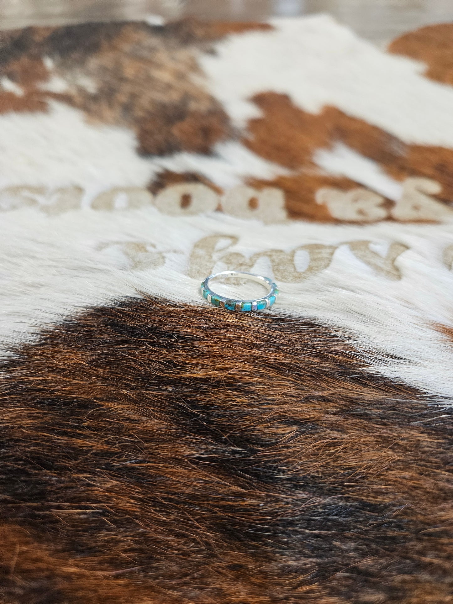 TURQUOISE MINI IN LAY STACKING RING
