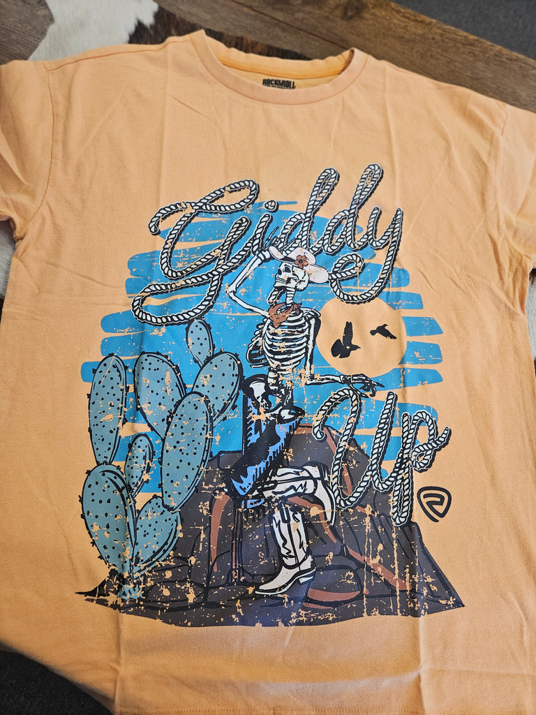 Rock&Roll Women's Oversized Giddy Up Graphic Tee
