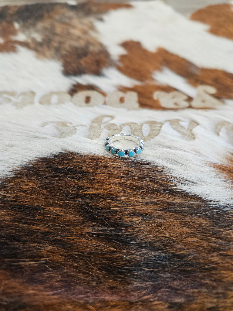 TURQUOISE MULTI STONE STACKER RING