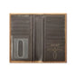 Ariat Basketweave Floral Shield Tan Wallet