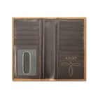 Ariat Basketweave Floral Shield Tan Wallet
