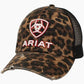 Ariat Embroidered Logo Black Cheetah Ponytail Cap A300031001