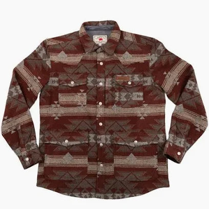 Lazy J Ranch Men's Aztec Ranch Jacket - Rust