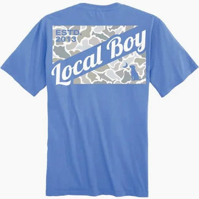 LOCAL BOY MEN'S Camo Flag Saltwater T-Shirt-MARINA