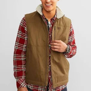 Ariat® Men's Cub Brown Grizzly Canvas Vest 10028416