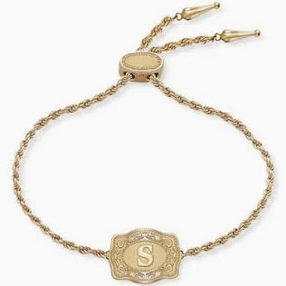 SPURWEST ULTRA MINI BUCKLE INITIAL BRACELET (GOLD OR SILVER)