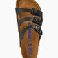 BIRKENSTOCK FLORIDA BLACK BIRKO-FLOR SOFT FOOTBED SANDAL