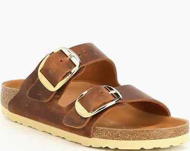Arizona Big Buckle Oiled Leather - Cognac