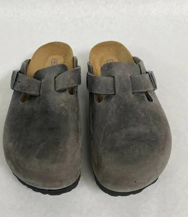 BIRKENSTOCK Boston Soft Footbed Oiled Leather Clogs-IRON