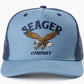 Seager Bradley Trucker Hat in Faded Denim